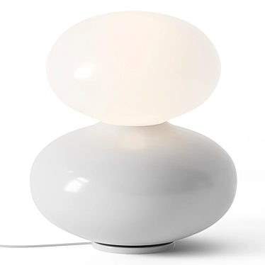 Modern Oval Table Lamp Design 3D model image 1 