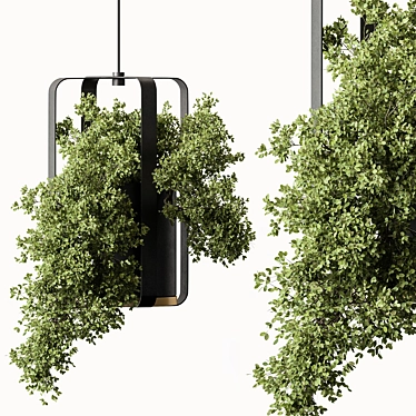 Lush Hanging Indoor Plant 3D model image 1 