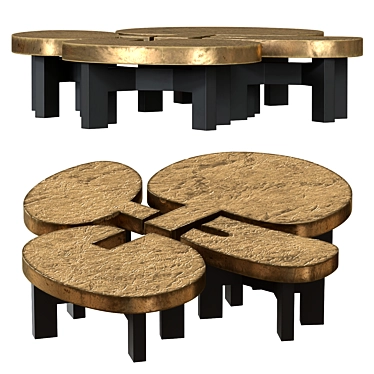 Ado Chale Bronze Coffee Table 3D model image 1 
