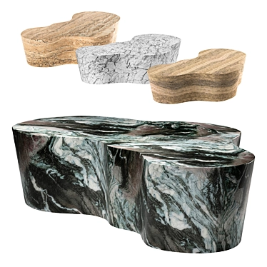 Slab Marble Coffee Table Candelabra Home