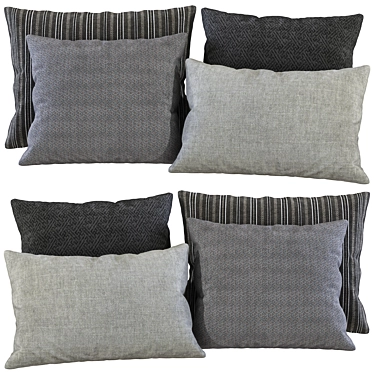 Decorative 3D Pillow Model Set 3D model image 1 