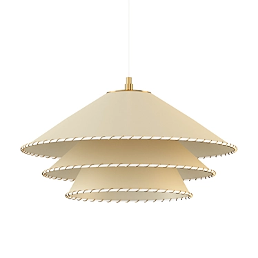 Elegant Fabric Pendant Lamp 3D model image 1 