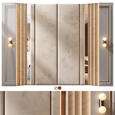 Lyra Wall Panel Twin Decor 3D model image 1 