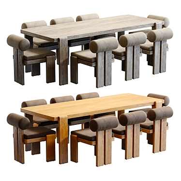 Restoration Hardware Vigo Teak Set 3D model image 1 