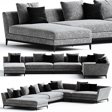 Sleek WESTON Sofa Design 3D model image 1 