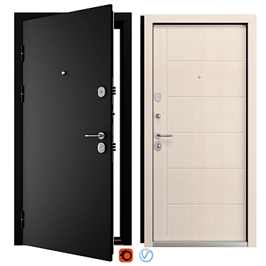  Larce Metal Entry Door 3D model image 1 