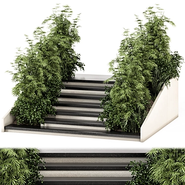 Modern Outdoor Staircase Set 2081 3D model image 1 