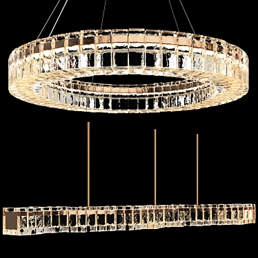 Elegant Design IMANUEL Chandeliers 3D model image 1 