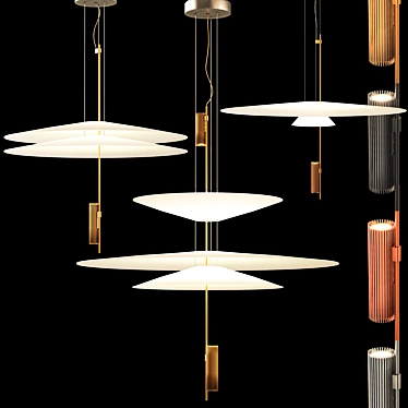 Modern Flamingo Suspension Lamp 3D model image 1 