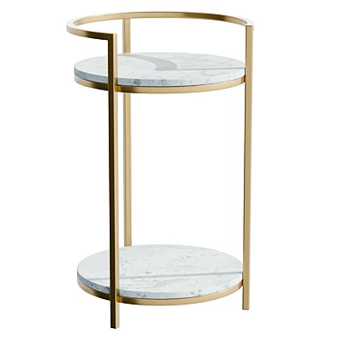 Modern UV-Wrapped Side Table 3D model image 1 