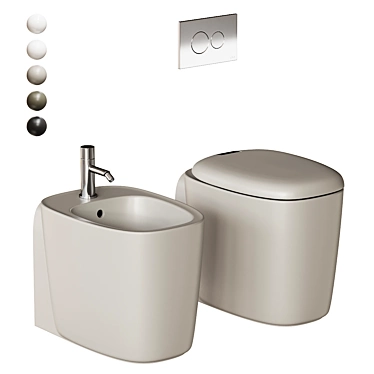 VitrA Plural WC & Bidet 3D model image 1 