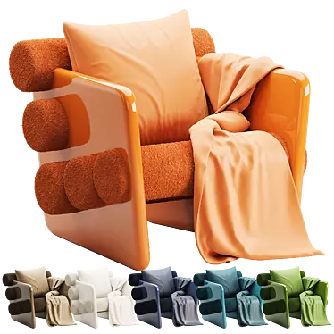 Royal Stranger Persimmon Armchair 3D model image 1 