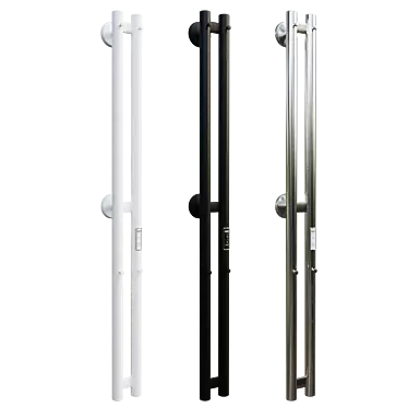 Electric Towel Warmer, White/Black/Chrome 3D model image 1 