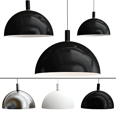 Contemporary Archibald Pendant Lights 3D model image 1 