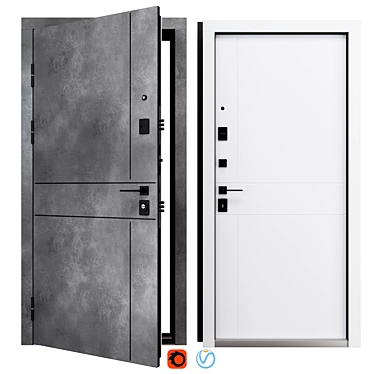 Securemme 540 Steel Entry Door 3D model image 1 