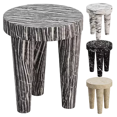 Modern Tribute Stool 3D Model 3D model image 1 