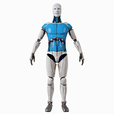 Quadro Cyborg Statue Figurine 3D model image 1 