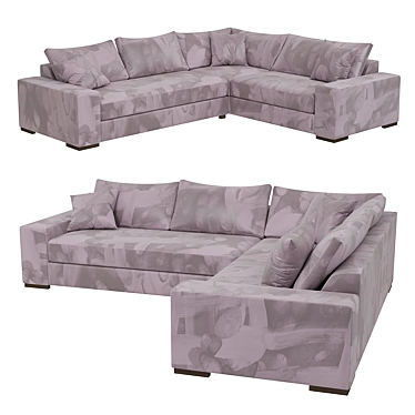 Modern Four Folding Sofa 3D model image 1 