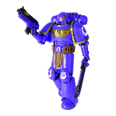 Ultramarine Legionnaire Miniature Figurine 3D model image 1 