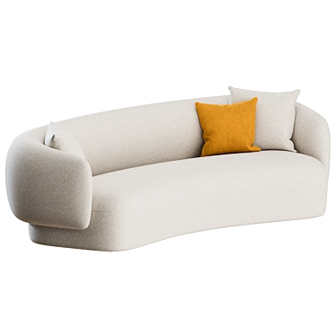 Marelli Noah Curved Sofa 3-Seater 3D model image 1 