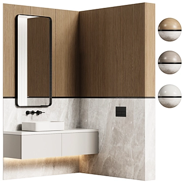 Bathroom furniture 09 modular in a modern minimalist style