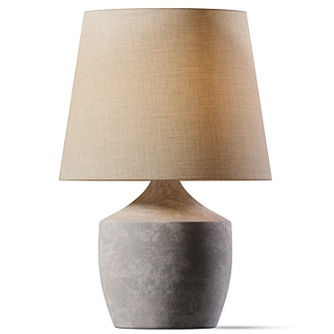 Modern Concrete Table Lamp Aesthetic 3D model image 1 