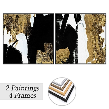 Wall Art Set with Multiple Frames 3D model image 1 