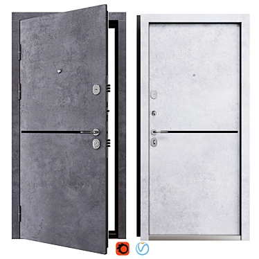 Steel Entry Door Status 513 3D model image 1 