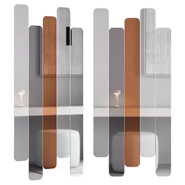 Woud Logs Mirrors Set 3D model image 1 