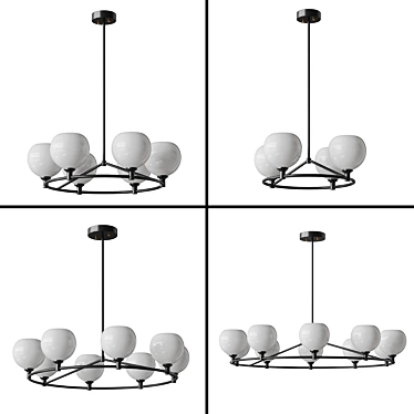 Modern Design Coachella Round Chandelier 3D model image 1 