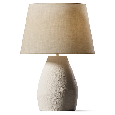 Modern White Magnesium Table Lamp 3D model image 1 