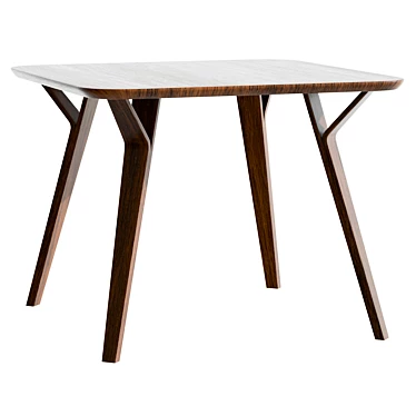 Modern Foila Dining Table: UV-Unwrapped 3D model image 1 