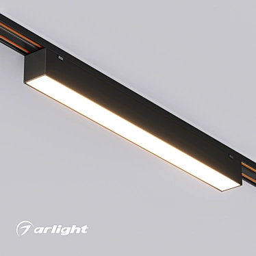 Linear LED Track Light 12W 3D model image 1 