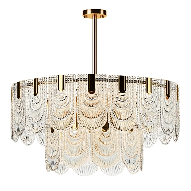 Indigo Salice Brass Chandelier Light 3D model image 1 