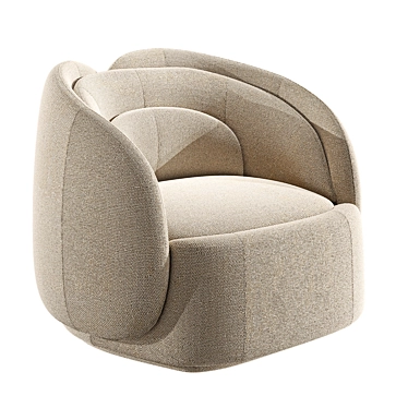 Modular Upholstered Peonia Chair 3D model image 1 