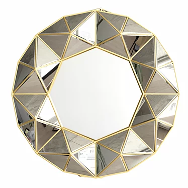 Modern Style Round Decorative Mirror 3D model image 1 