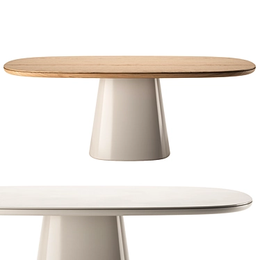 Modern Elegance: B&B Oval Tables 3D model image 1 