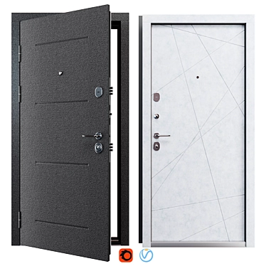 Elporta Metal Door R 104.15 3D model image 1 