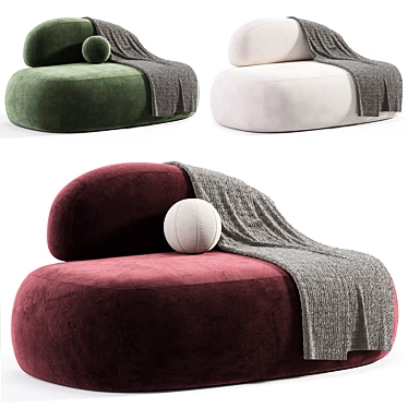 Modern Textile Sofa Olten 3D model image 1 