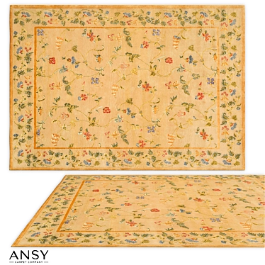 Handmade Floral Garden Classic Rug 3D model image 1 