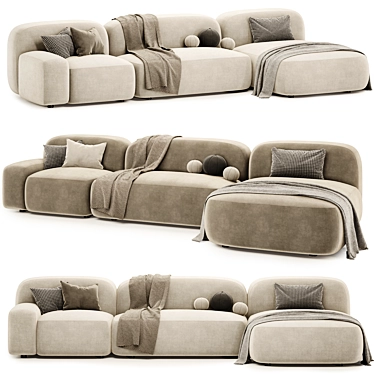 Ribble Set 02 Modular Sofa 3D model image 1 
