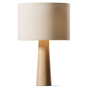 Elegant White Table Lamp 3D model image 1 