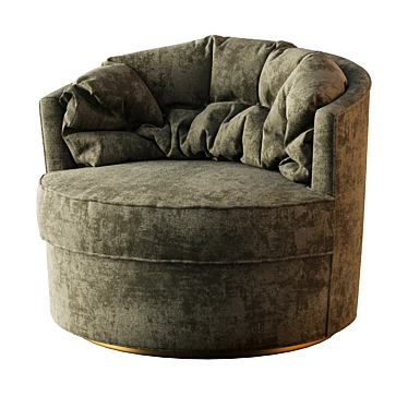 Elegant Fabric Chair Paris 3D model image 1 