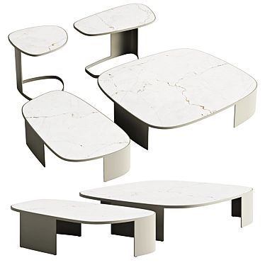 Poliform KOISHI Contemporary Coffee Tables 3D model image 1 
