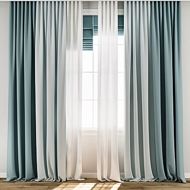 Modern Curtain Model Pack 3D model image 1 