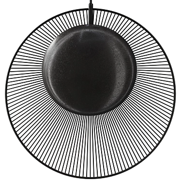 Sleek Magdalena Black Pendant Lamp 3D model image 1 