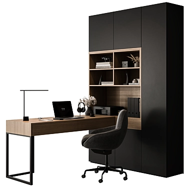  Modern Office Desk Set 3D model image 1 