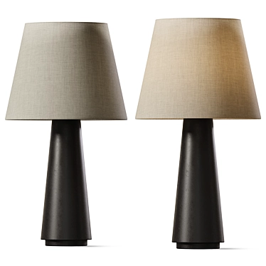 Torrent Metal Table Lamp: Timeless Elegance 3D model image 1 