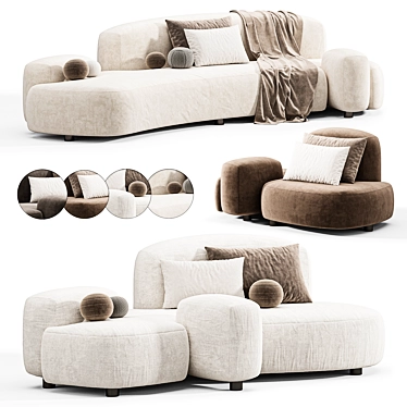 Modern Family Sofas: Mathieu Lehanneur 3D model image 1 