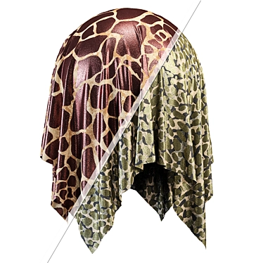  Patterned Animal Skin Fabric Bundle 3D model image 1 